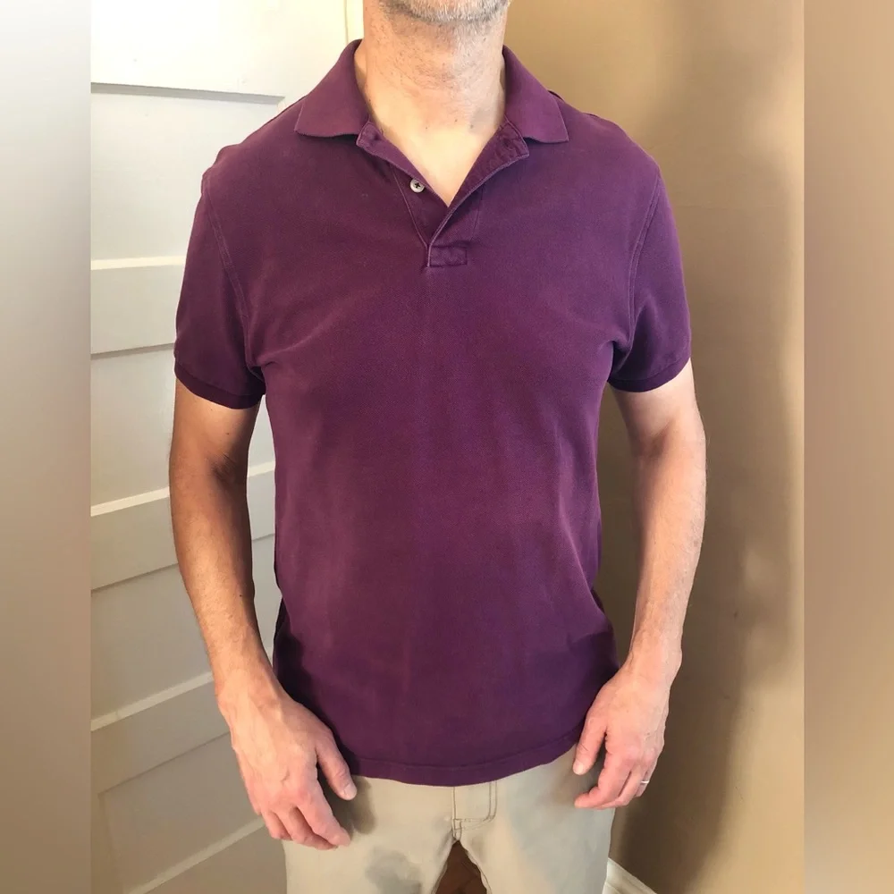 J. Crew Eggplant Maroon Purple J. Crew Classic Polo Shirt fall color